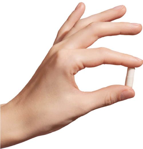 Hand with capsule